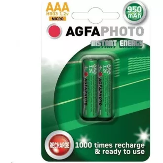 AgfaPhoto vorgeladener Akku AAA, 950mAh, 2 Stück