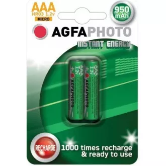 AgfaPhoto vorgeladener Akku AAA, 950mAh, 2 Stück