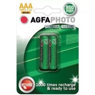 AgfaPhoto vorgeladener Akku AAA, 950mAh, 2 Stück