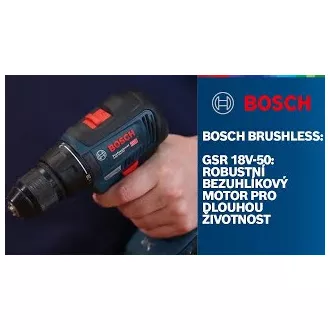 BOSCH GSR 18V-50, Akku-Bohrschrauber, 0 - 460 / 0 - 1.800 U/min, 10 mm BOSCH GSR 18V-50, Akku-Bohrschrauber, 0 - 460 / 0 - 1.800 U/min, 10 mm