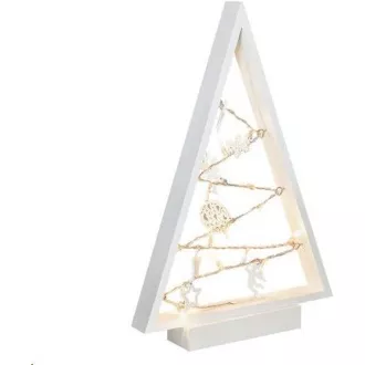 Solight LED Holz Weihnachtsbaum mit Dekoration, 15LED, Naturholz, 37cm, 2x AA Solight LED Holz Weihnachtsbaum mit Dekoration, 15LED, Naturholz, 37cm, 2x AA