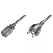 PREMIUMCORD Stromkabel 230V/10A, gerade Gabel, 2m