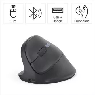 Hama Vertical Ergonomic Wireless Mouse EWM-600L, Linkshänder, wiederaufladbar, Multi Device Hama Vertical Ergonomic Wireless Mouse EWM-600L, Linkshänder, wiederaufladbar, Multi Device