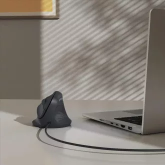 Hama vertikale ergonomische kabelgebundene Maus ECM-500R, rechtshändig, schwarz
