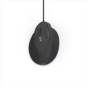 Hama vertikale ergonomische kabelgebundene Maus ECM-500L, für Linkshänder, schwarz