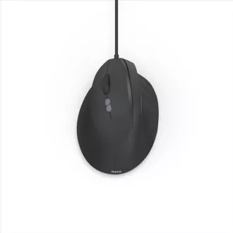 Hama vertikale ergonomische kabelgebundene Maus ECM-500L, für Linkshänder, schwarz