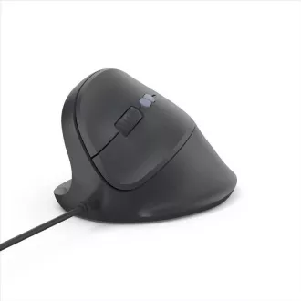 Hama vertikale ergonomische kabelgebundene Maus ECM-500L, für Linkshänder, schwarz