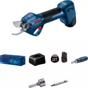 BOSCH Pro Pruner, kabellose Gartenschere, 25 mm, 12, 0 V, Schnellladegerät