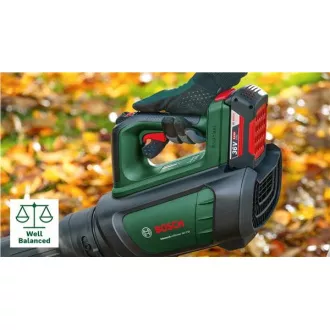 BOSCH AdvancedLeafBlower 36V-750, Akku-Laubbläser, 36 V, Förderleistung 100 - 200 km/h, Akku 2,0 Ah
