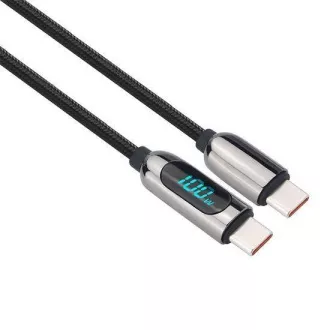 Solight USB-C Kabel mit Display, USB-C Stecker - USB-C Stecker, 100W, 1m Solight USB-C Kabel mit Display, USB-C Stecker - USB-C Stecker, 100W, 1m