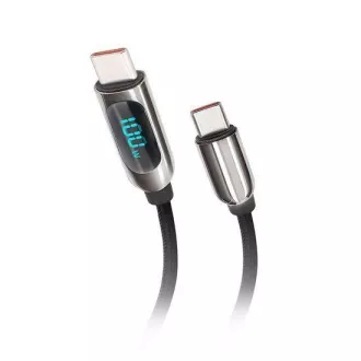 Solight USB-C Kabel mit Display, USB-C Stecker - USB-C Stecker, 100W, 1m Solight USB-C Kabel mit Display, USB-C Stecker - USB-C Stecker, 100W, 1m