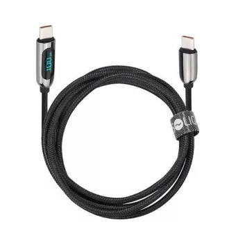 Solight USB-C Kabel mit Display, USB-C Stecker - USB-C Stecker, 100W, 1m Solight USB-C Kabel mit Display, USB-C Stecker - USB-C Stecker, 100W, 1m