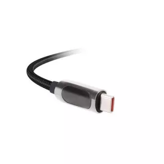 Solight USB-C Kabel mit Display, USB-C Stecker - USB-C Stecker, 100W, 1m Solight USB-C Kabel mit Display, USB-C Stecker - USB-C Stecker, 100W, 1m