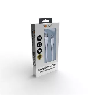 Solight USB-C/Lightning Kabel, USB-C Stecker - Lightning Stecker, Silikon, 1m Solight USB-C/Lightning Kabel, USB-C Stecker - Lightning Stecker, Silikon, 1m