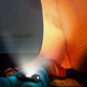 Solight LED wiederaufladbare Taschenlampe mit Zoom, 100lm   70lm, Li-Ion, USB, schwarz