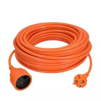 Solight 1z Wanderkabel - Stecker, 10m, 2 x 1, 5mm2, orange