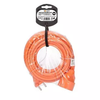 Solight 1z Wanderkabel - Stecker, 10m, 2 x 1, 5mm2, orange