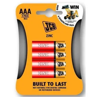 JCB Zinkchlorid-Batterie R03, Blister 4 Stück