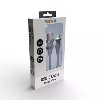 Solight USB-C Kabel, USB 2.0 A Stecker - USB-C 3.1 Stecker, Silikon, 2m Solight USB-C Kabel, USB 2.0 A Stecker - USB-C 3.1 Stecker, Silikon, 2m