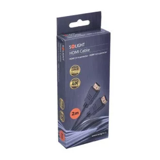 Solight HDMI-Kabel mit Ethernet, HDMI 1.4 A Stecker - HDMI 1.4 A Stecker, Blister, 2m Solight HDMI-Kabel mit Ethernet, HDMI 1.4 A Stecker - HDMI 1.4 A Stecker, Blister, 2m