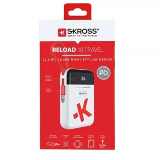 SKROSS powerbank Reload 10 Travel, 20W PD, 10 000mAh, USB A C