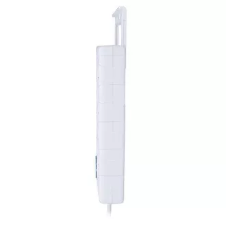 Solight Überspannungsschutz, 8z, USB A C, 2m, weiß