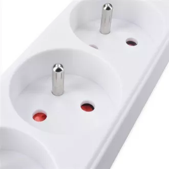 Solight Verlängerungskabel 5m, 3 Steckdosen, 16A/3680W, PVC, weiß Solight Verlängerungskabel 5m, 3 Steckdosen, 16A/3680W, PVC, weiß