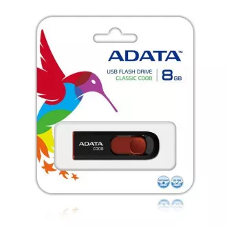ADATA Flash Disk 8GB C008, USB 2.0 Classic, schwarz