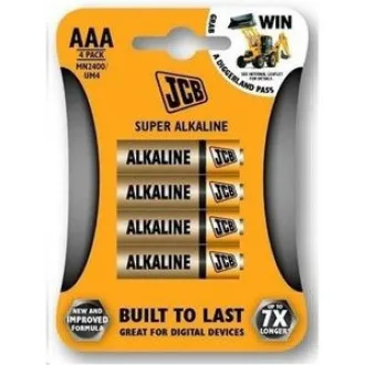 JCB SUPER Alkaline-Batterien LR03, Blister 4 Stück