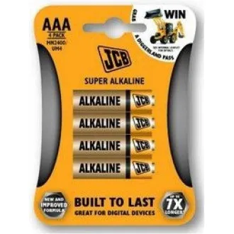 JCB SUPER Alkaline-Batterien LR03, Blister 4 Stück