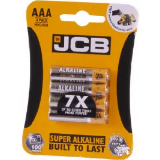 JCB SUPER Alkaline-Batterien LR03, Blister 4 Stück