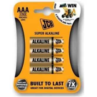 JCB SUPER Alkaline-Batterien LR03, Blister 4 Stück