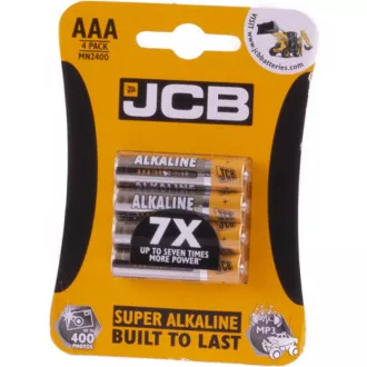 JCB SUPER Alkaline-Batterien LR03, Blister 8 Stück