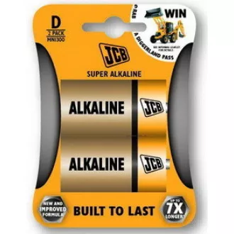 JCB SUPER Alkaline Batterie LR20, Blister 2 Stück JCB SUPER Alkaline Batterie LR20, Blister 2 Stück