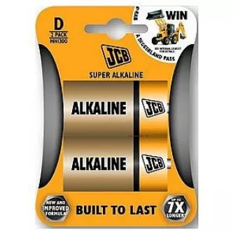 JCB SUPER Alkaline Batterie LR20, Blister 2 Stück JCB SUPER Alkaline Batterie LR20, Blister 2 Stück