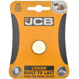 JCB Knopfzellen-Lithium-Batterie CR2016, Blister 1 Stück JCB Knopfzellen-Lithium-Batterie CR2016, Blister 1 Stück