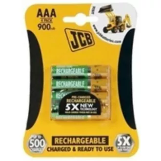 JCB RTU NiMH AAA / R03, 900mAh, vorgeladen, Blister 4 Stück JCB RTU NiMH AAA / R03, 900mAh, vorgeladen, Blister 4 Stück