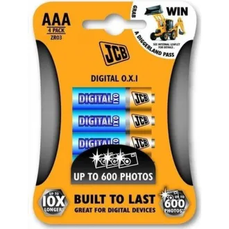 JCB OXI DIGITAL Alkalibatterie LR03, Blister 4 Stück JCB OXI DIGITAL Alkalibatterie LR03, Blister 4 Stück