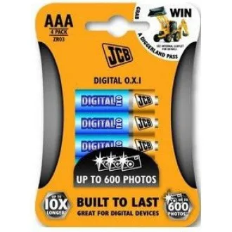 JCB OXI DIGITAL Alkalibatterie LR03, Blister 4 Stück JCB OXI DIGITAL Alkalibatterie LR03, Blister 4 Stück