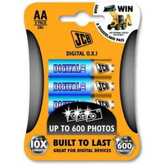 JCB OXI DIGITAL Alkalibatterie LR06, Blister 4 Stück JCB OXI DIGITAL Alkalibatterie LR06, Blister 4 Stück