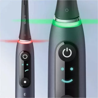 Oral-B iO Series 9 Duo Black Onyx & Rose Quartz elektrisches Zahnbürsten-Set, magnetisch, 7 Modi, AI