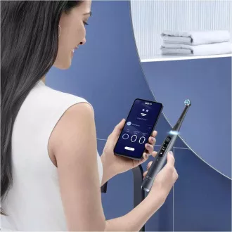 Oral-B iO Series 9 Duo Black Onyx & Rose Quartz elektrisches Zahnbürsten-Set, magnetisch, 7 Modi, AI