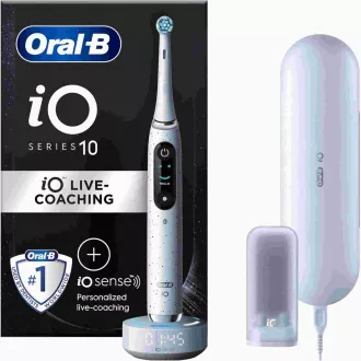 Elektrische Zahnbürste Oral-B iO10, 7 Betriebsarten, Timer, Drucksensor, 3D-Mapping und intelligente Funktionen, weiß Elektrische Zahnbürste Oral-B iO10, 7 Betriebsarten, Timer, Drucksensor, 3D-Mapping und intelligente Funktionen, weiß