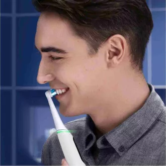 Oral-B iO Series 6 Duo White & Pink Sand elektrisches Zahnbürsten-Set, 5 Modi, AI, Timer