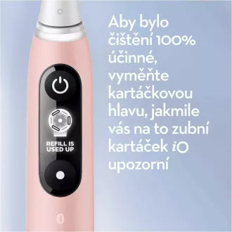 Oral-B iO Series 6 Duo White & Pink Sand elektrisches Zahnbürsten-Set, 5 Modi, AI, Timer