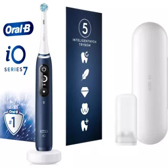 Elektrische Zahnbürste Oral-B iO Series 7 Sapphire, 5 Betriebsarten, Reiseetui, Schnellladestation