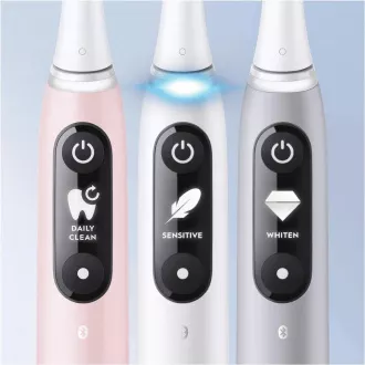 Oral-B iO Series 6 elektrische Zahnbürste, 5 Betriebsarten, Timer, Drucksensor, mobile App, weiß