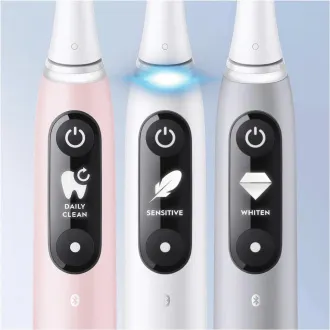 Oral-B iO Series 6 elektrische Zahnbürste, 5 Betriebsarten, Timer, Drucksensor, mobile App, weiß