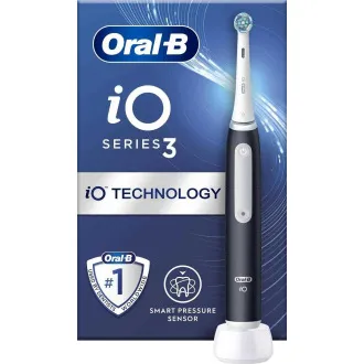 Elektrische Zahnbürste Oral-B iO Series 3 Matt Black, magnetisch, 3 Betriebsarten, Drucksensor