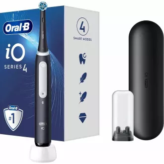 Oral-B iO4 Matt Black elektrische Zahnbürste, magnetisch, Timer, Drucksensor, mobile App, schwarz Oral-B iO4 Matt Black elektrische Zahnbürste, magnetisch, Timer, Drucksensor, mobile App, schwarz